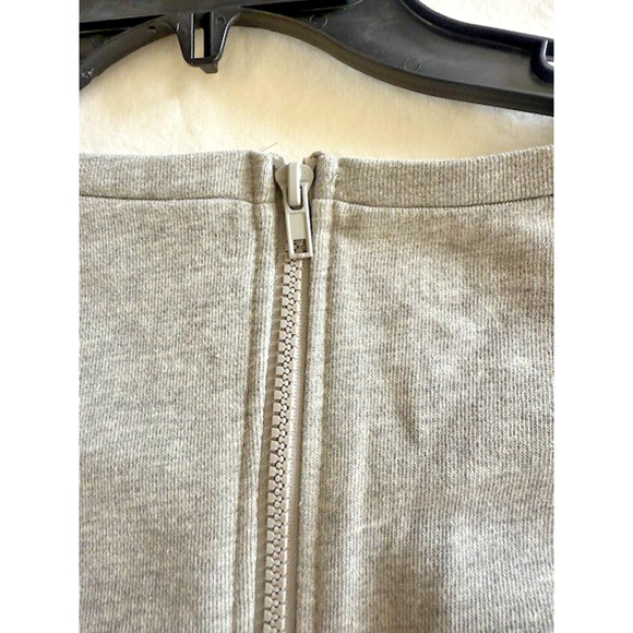 REBELLIOUS ONE ZIP BACK SWEAT SHIRT HEATHER GRAY SEQUIN SMILEY FACE SZ LARGE NEW - Picture 6 of 9